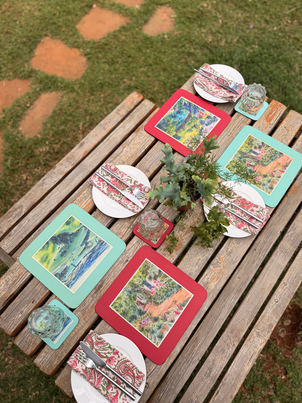 Table Mat and Coaster Colour Set