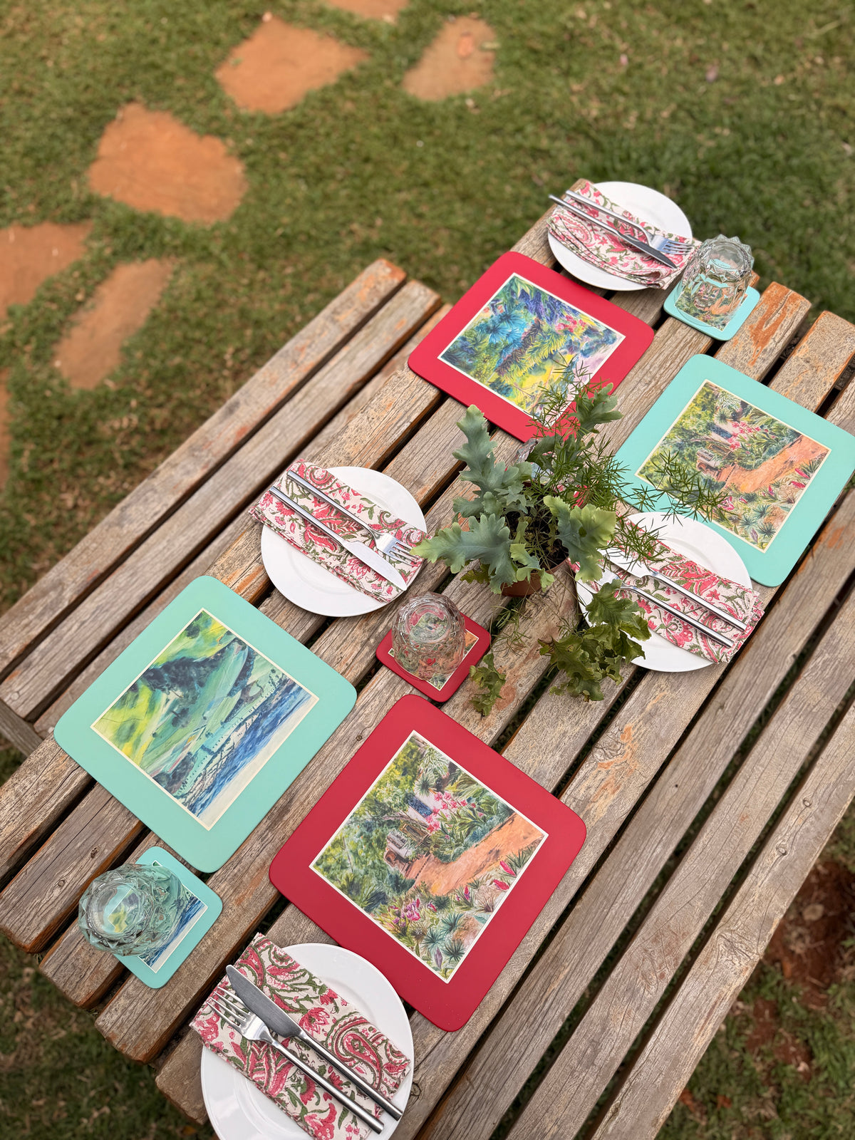 Table Mat and Coaster Colour Set