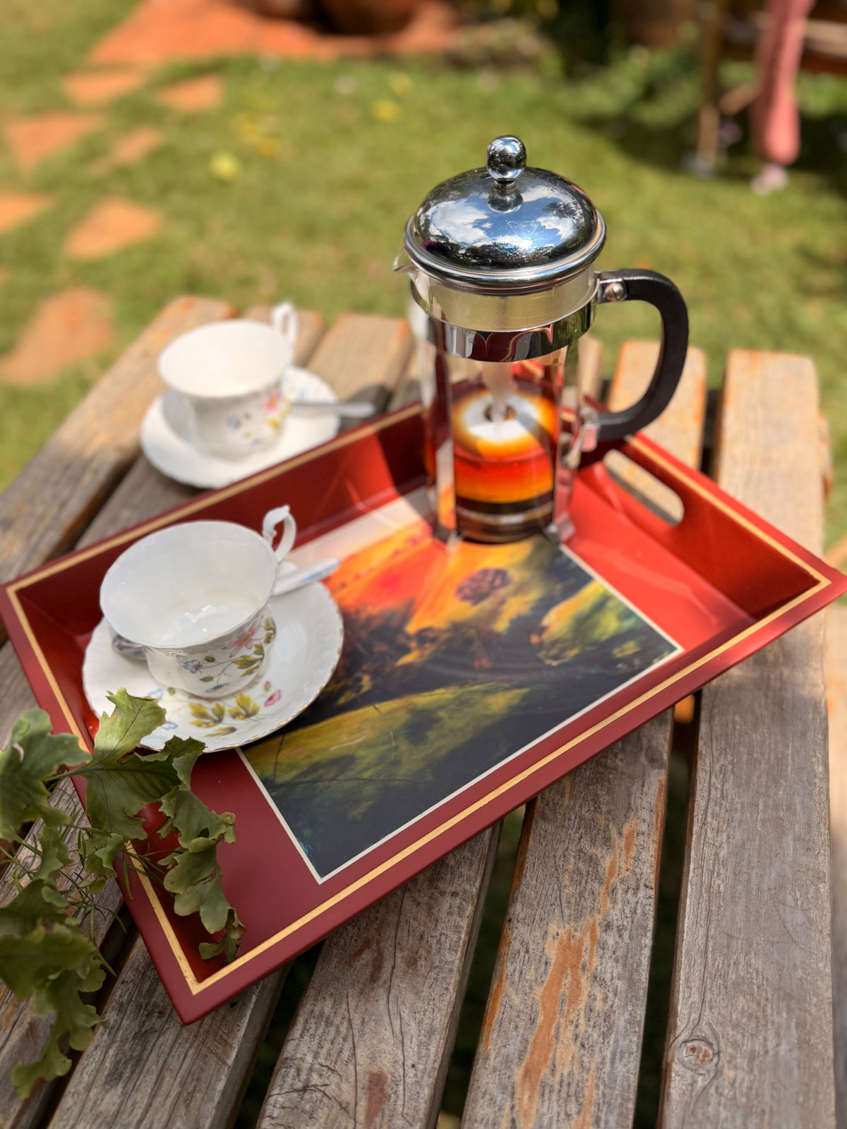 Rust Lap Tray English Breakfast