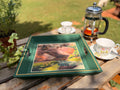 Square Tray Dark Green Chai