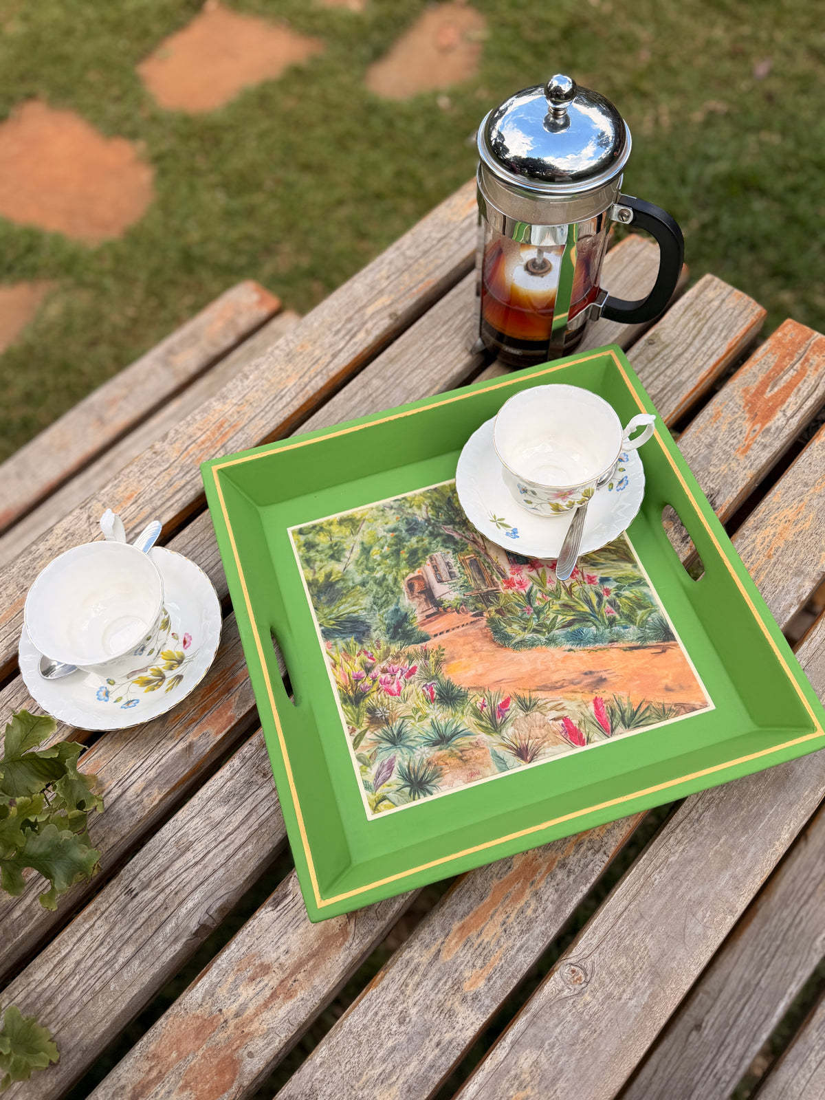 Square Tray Light Green