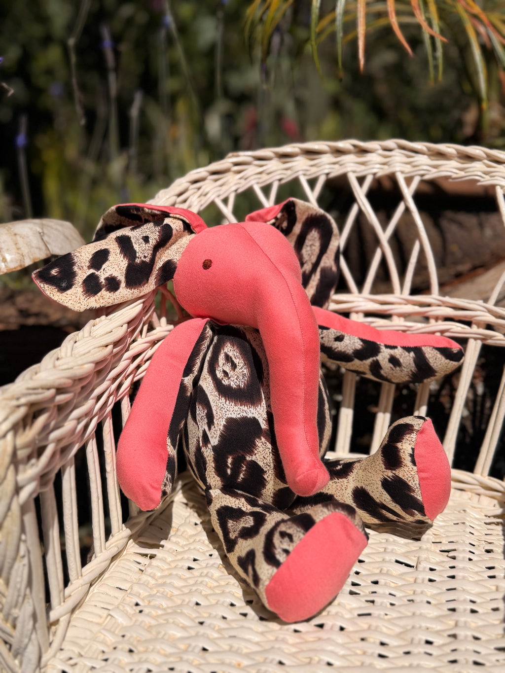 Coco Friend Elephant- Coral and Leopard
