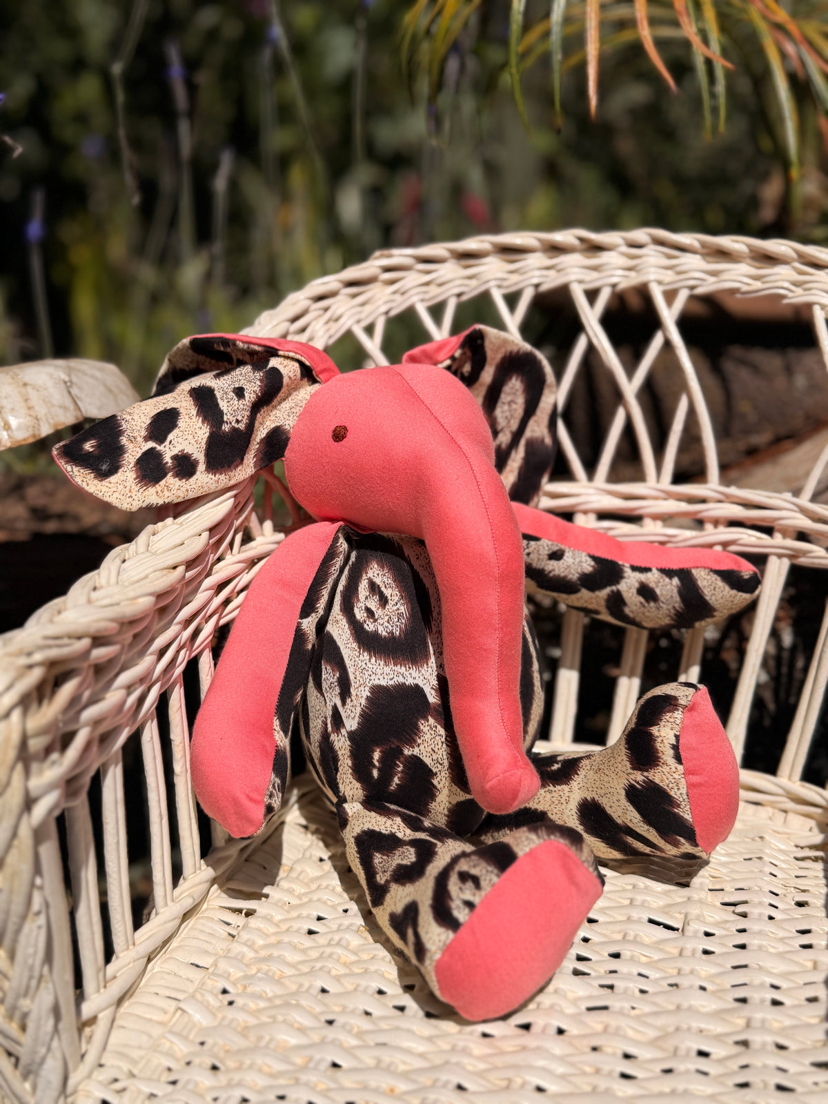 Coco Friend Elephant- Coral and Leopard