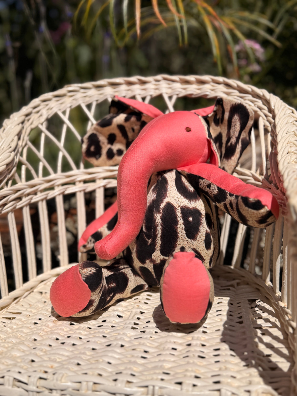 Coco Friend Elephant- Coral and Leopard