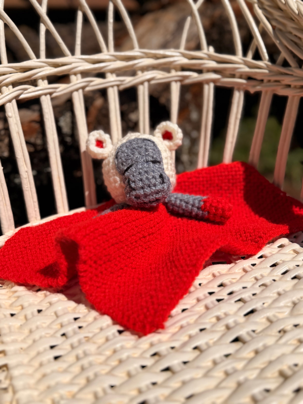 Coco Friend - Penelope's Blankie Red, Grey Monkey