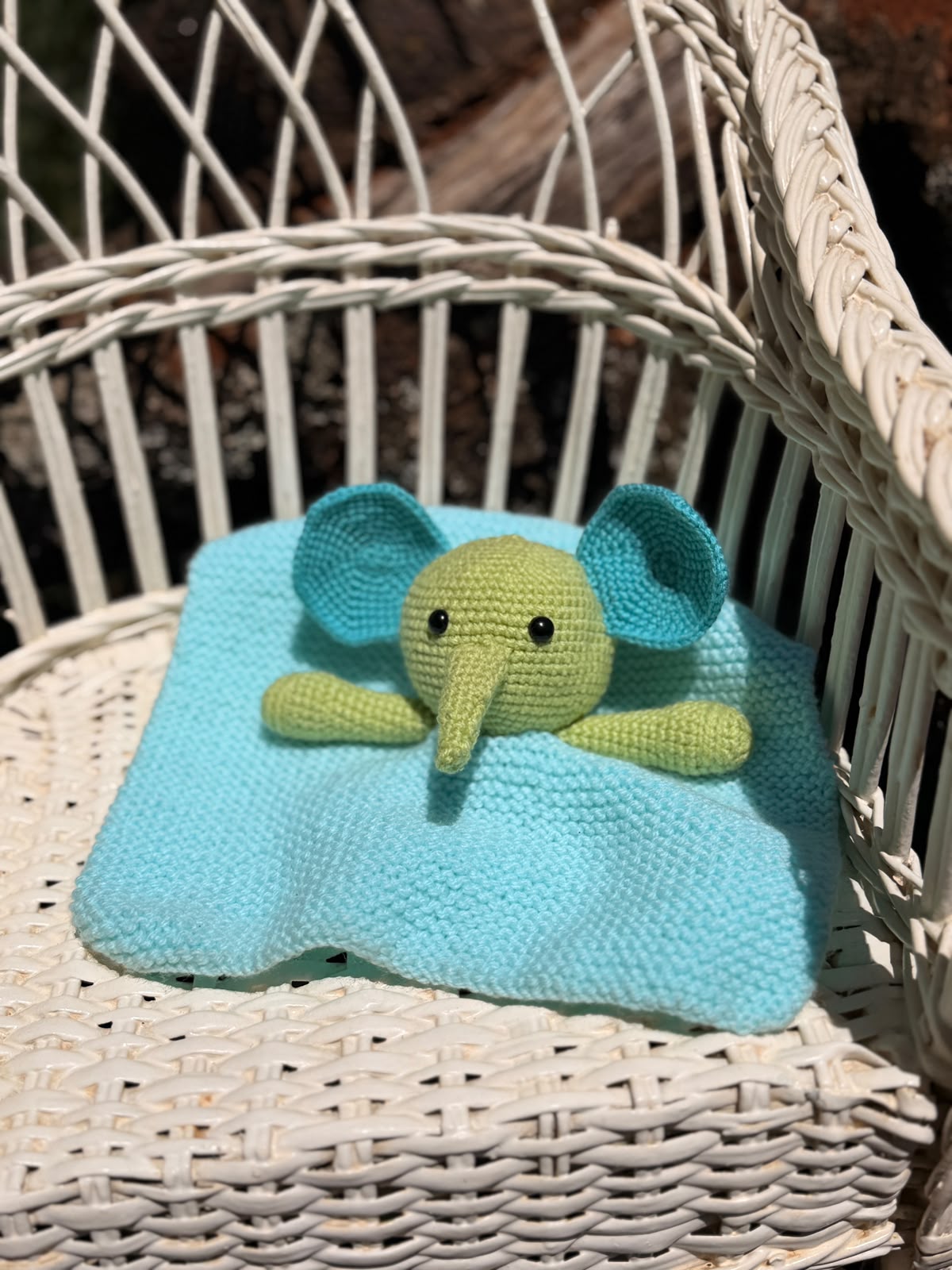 Coco Friends- Penelope's Blankie Blue, Green Elephant