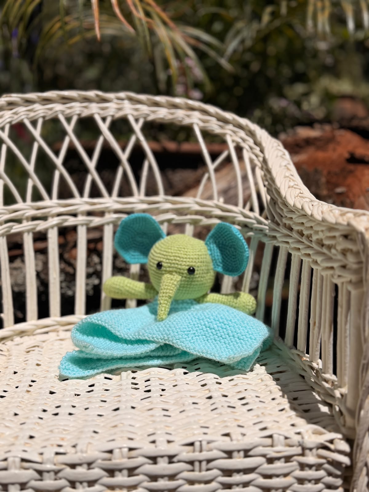 Coco Friends- Penelope's Blankie Blue, Green Elephant